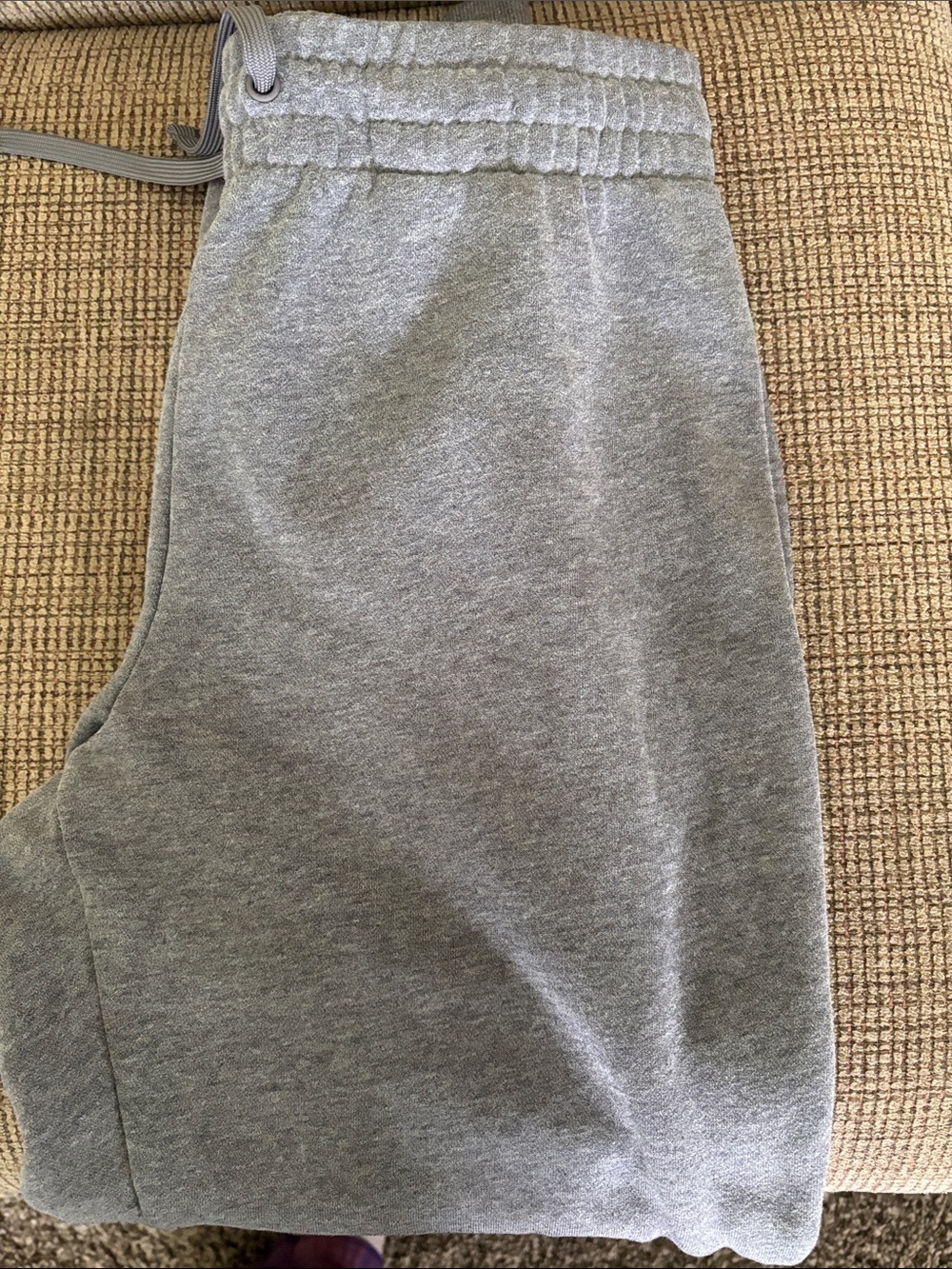 tek gear Men's Grey Fleece Joggers with Drawstring Waist